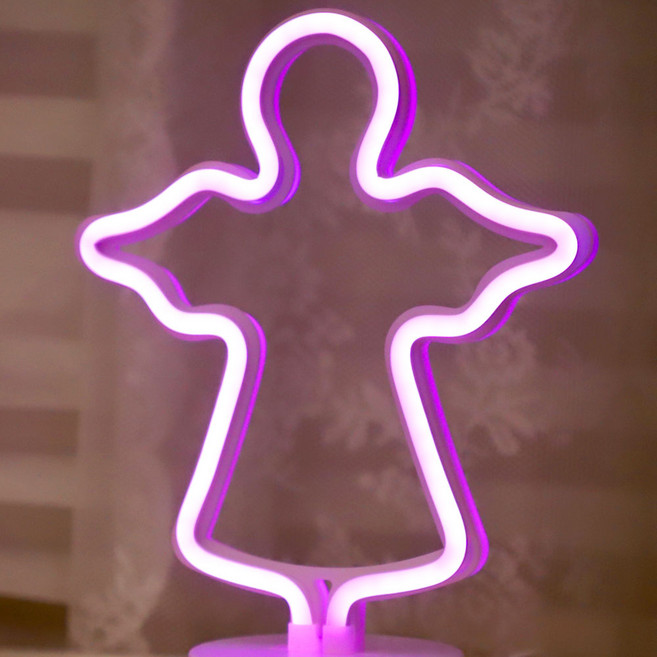 Stupid BABIO LED 霓虹燈泡 USB 派對裝飾照明燈, 天使