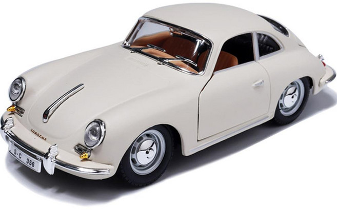 Bburago 1:24 保時捷 356B COUPE 1961 合金模型車, 象牙白, 1個