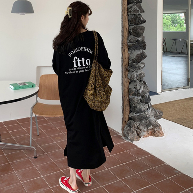 Andaromi 渲染 FTTO 寬鬆長版連身裙, 黑色