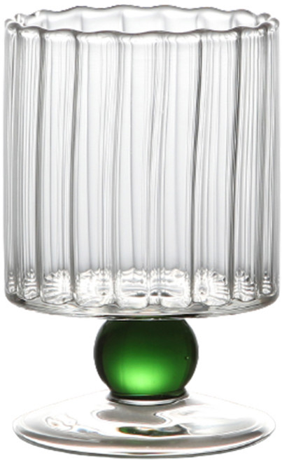 Seven Kitchen Art Ball耐熱玻璃高腳杯 200ml, 1個, 綠色