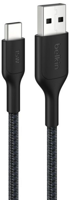 belkin 貝爾金 USB-C-USB-A 環保傳輸線 CAB022fq2MBK, 黑色, 1個, 2m