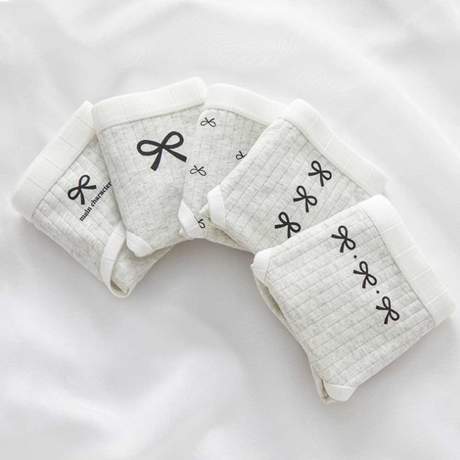IBboom 女童簡約蝴蝶結學生三角內褲5件組 W10