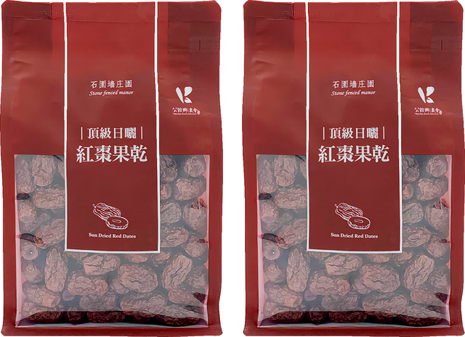 公館鄉農會 日曬台灣紅棗乾, 400g, 2包