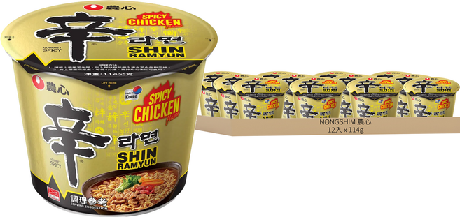 NONGSHIM 農心 辛拉麵 香辣雞肉味 114g, 12入