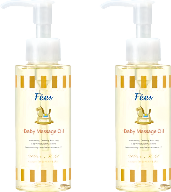 Fees BEBE 嬰兒滋潤安撫按摩油, 2瓶, 120ml