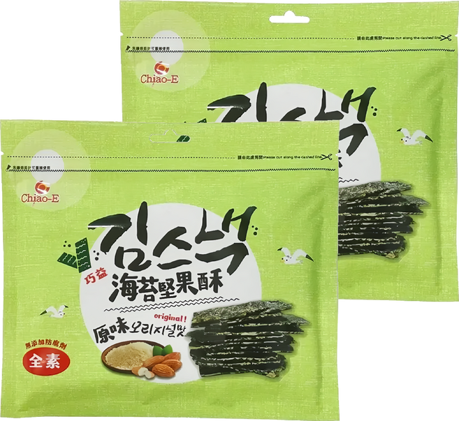 Chiao-E 巧益 海苔堅果酥, 36g, 2入