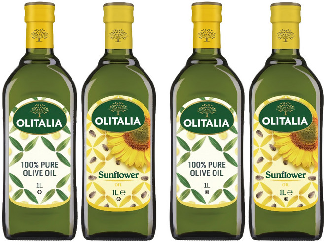 OLITALIA 奧利塔 純橄欖油1L + 葵花油1L 2件禮盒, 2盒