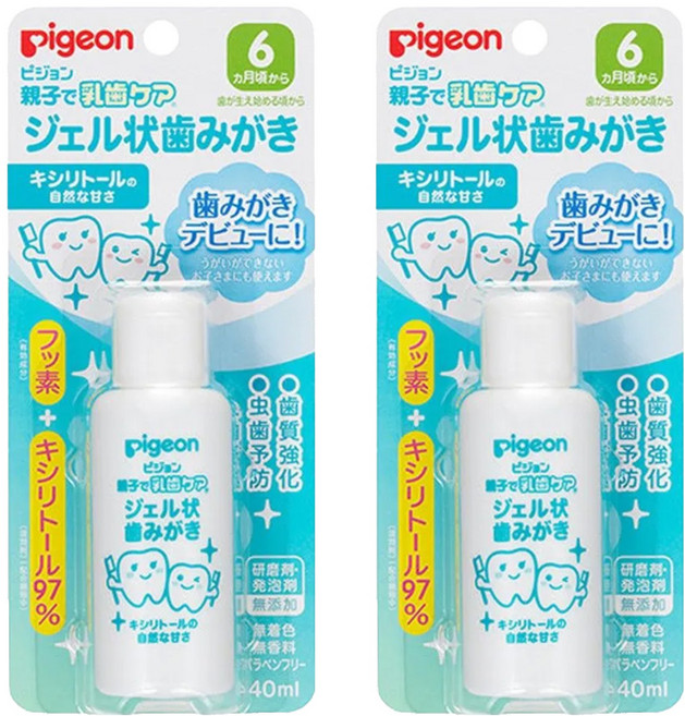 pigeon 貝親 嬰兒液狀防蛀牙膏, 40ml, 2瓶