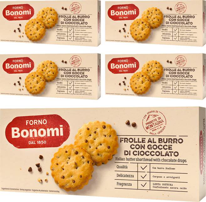 Bonomi 巧克力奶油餅乾, 150g, 5盒