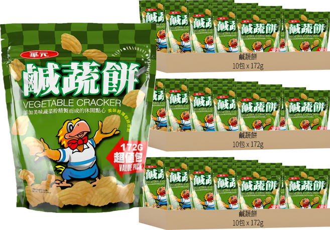 華元 鹹蔬餅, 172g, 30包