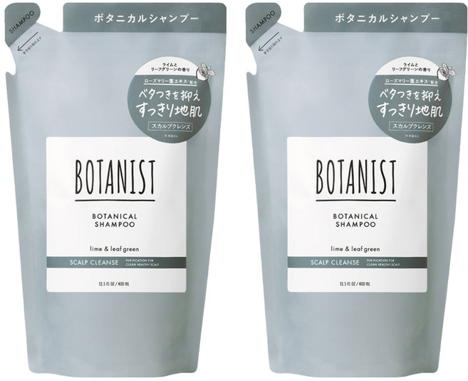 BOTANIST 頭皮清潔洗髮乳 補充包 萊姆 + 綠葉, 400ml, 2件