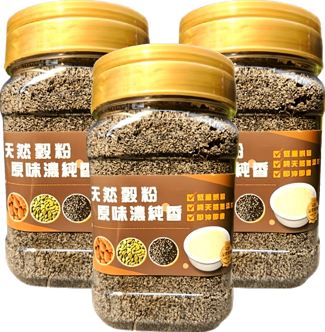 品鮮生活 研磨黑芝麻粉, 400g, 3罐