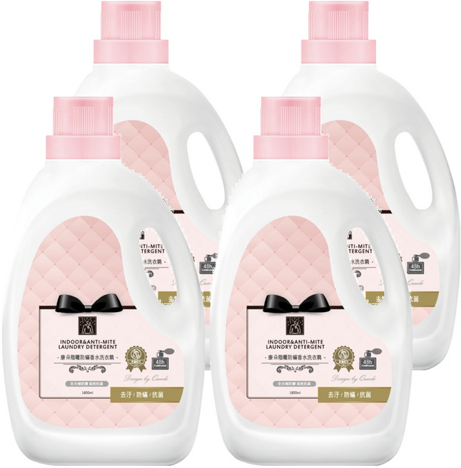 QUNDO 康朵 室內陰曬防蟎洗衣精, 1.8L, 1入, 4瓶
