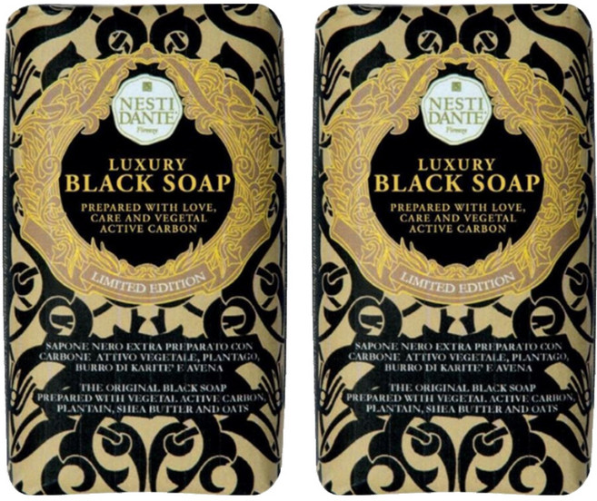 NESTI DANTE 義大利手工皂 尊寵黑金, 250g, 2個