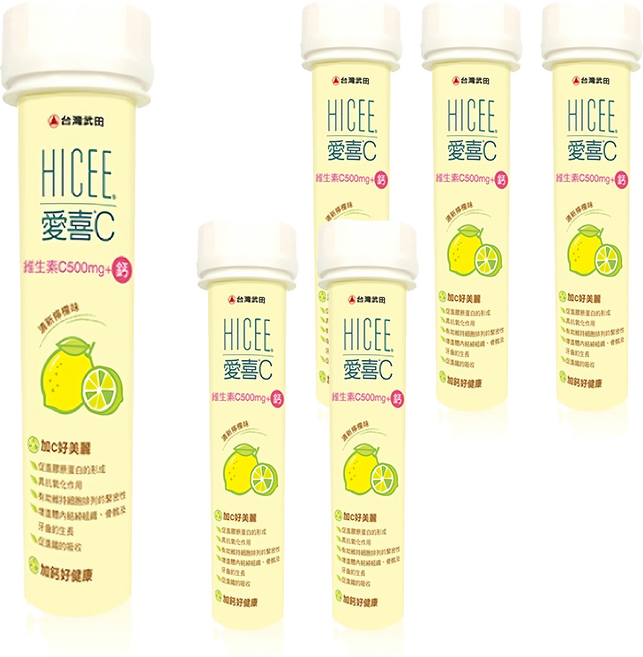 HICEE 愛喜 c500mg+鈣, 20顆, 6瓶