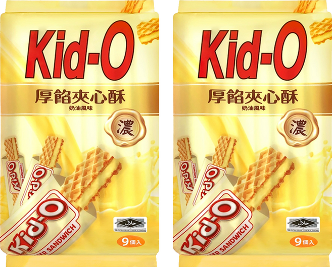 Kid-O 厚餡夾心酥 奶油風味, 171g, 2袋