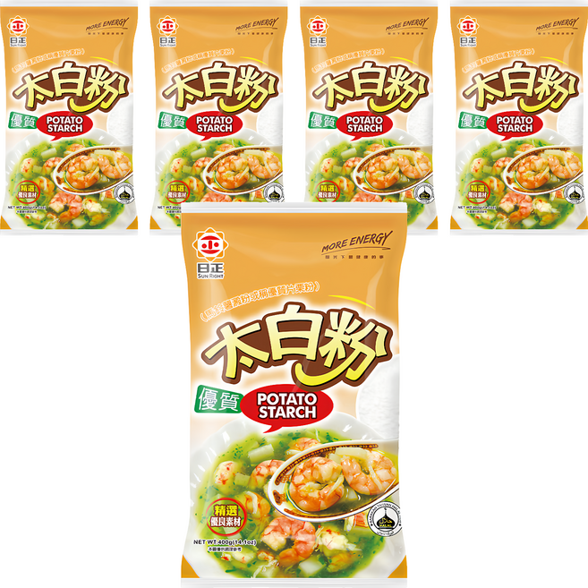 日正食品 優質太白粉, 400g, 5包