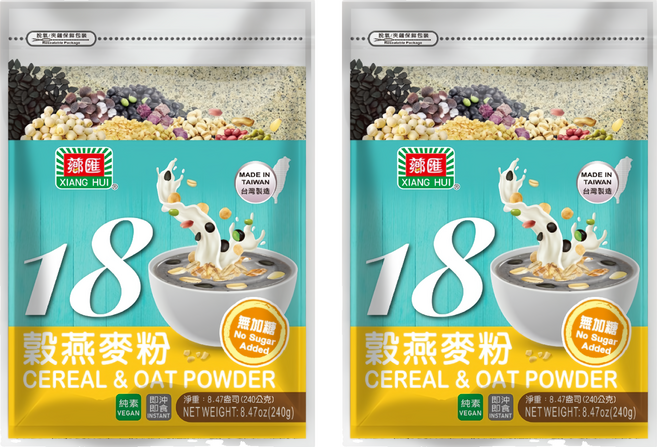 薌匯 18穀燕麥粉 無加糖, 2個, 240g