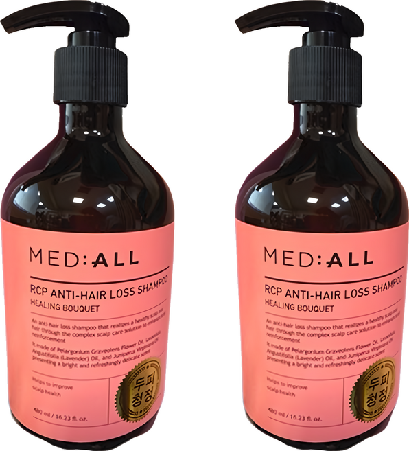 MED ALL RCP Anti Hair Loss 頭皮護理洗髮露 療癒花香, 480ml, 2瓶