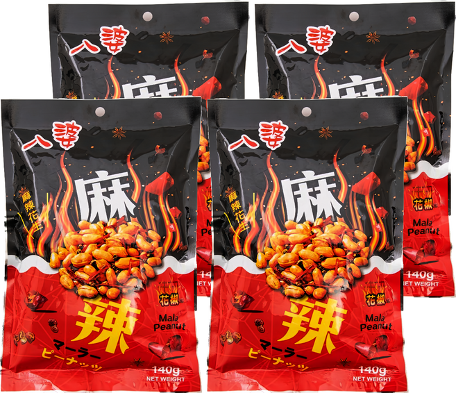 八婆 麻辣花生, 140g, 4包