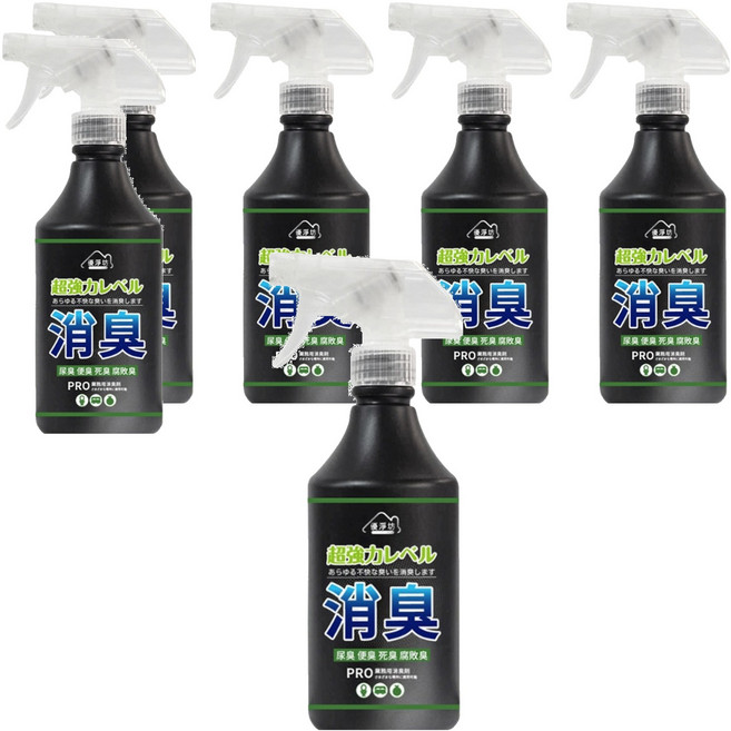 優淨坊 業務專用超強力消臭噴霧, 6個, 500ml