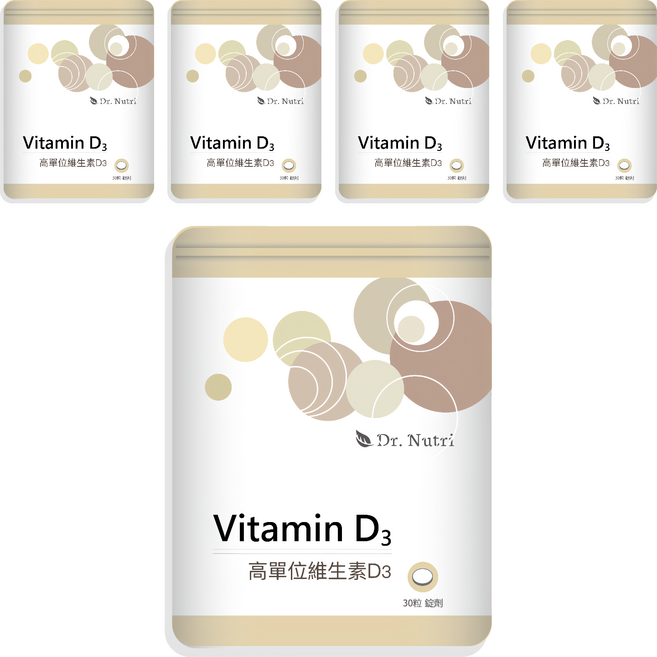 Dr. Nutri 芯漾生醫 維生素 D3錠, 30顆, 300mg, 5包