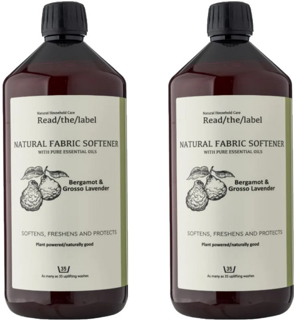 Read The Label by Vanilla Blanc 頂級天然衣物柔軟精 柑橘薰衣草 英國製, 2瓶, 1L