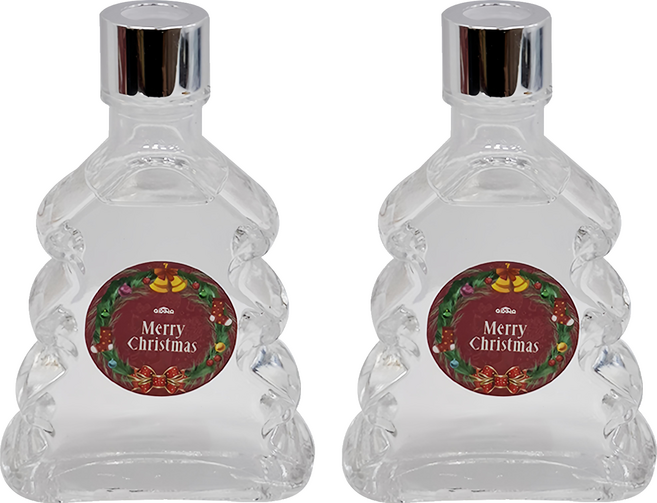QIDINA 奇蒂娜 聖誕樹造型香氛珪藻土擴香瓶, 小蒼蘭, 200ml, 2件