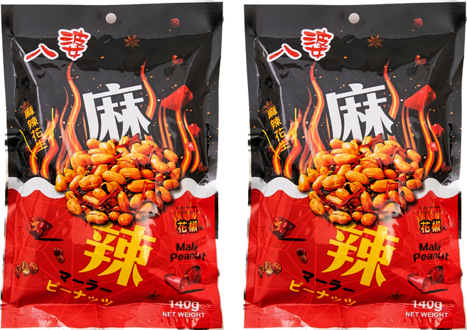 八婆 麻辣花生, 140g, 2包
