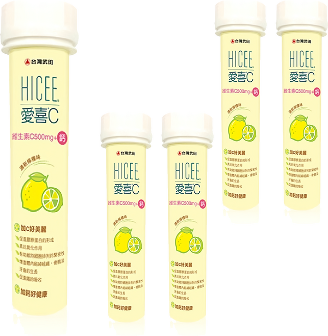 HICEE 愛喜 c500mg+鈣, 20顆, 5瓶