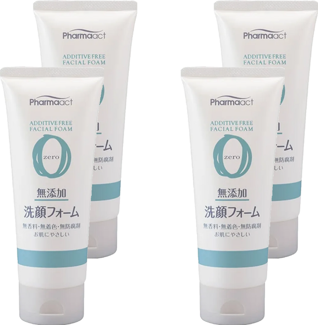 KUMANO 熊野油脂 無添加洗面乳 泡沫細膩 不使用香料、色素或防腐劑, 130g, 4條