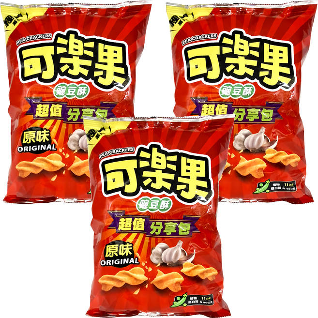 可樂果 碗豆酥 原味, 188g, 3包