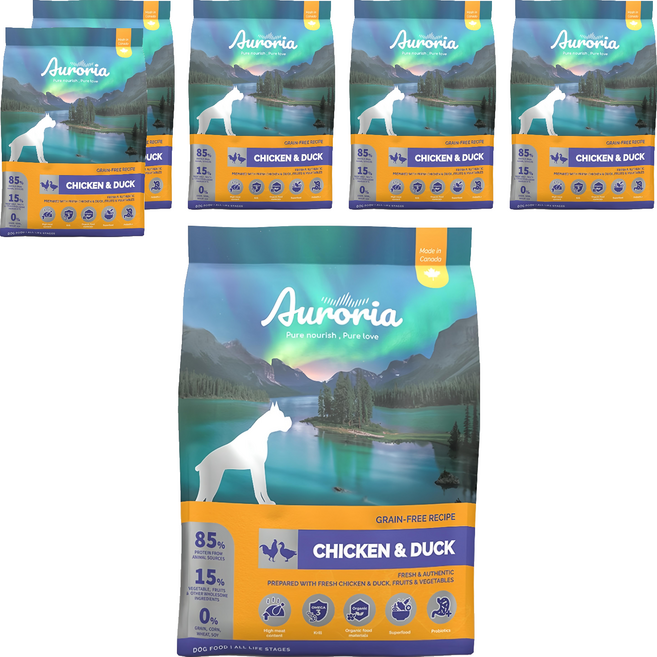 Auroria 極光 全齡犬無穀乾飼料, 454g, 6包, 雞肉 + 鴨肉
