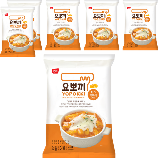 YOPOKKI 芝士味辣炒年糕, 240g, 6包