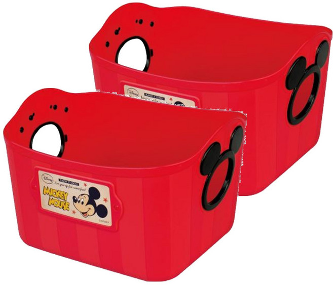 Disney 迪士尼 米奇 置物籃 2.5L SQ5, 紅色, 2個