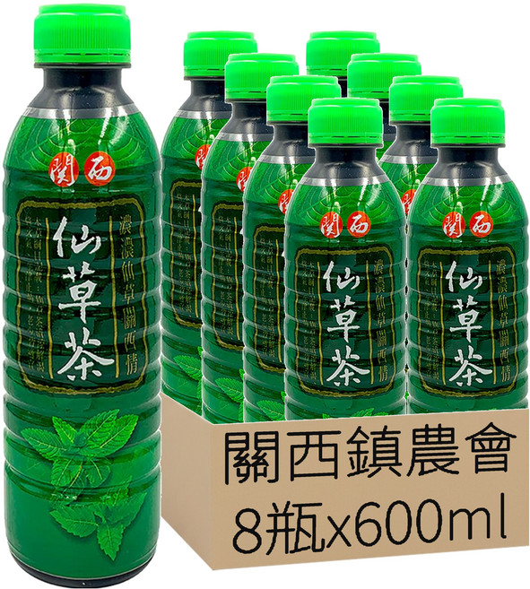 關西鎮農會 仙草茶禮盒, 600ml, 8瓶