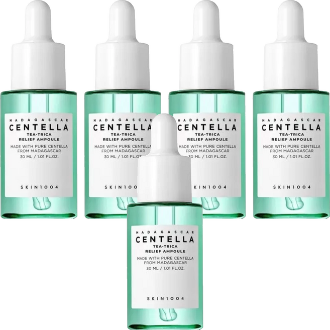 SKIN1004 台灣公司貨 馬達加斯加積雪草茶樹控油調理精華液, 5件, 30ml