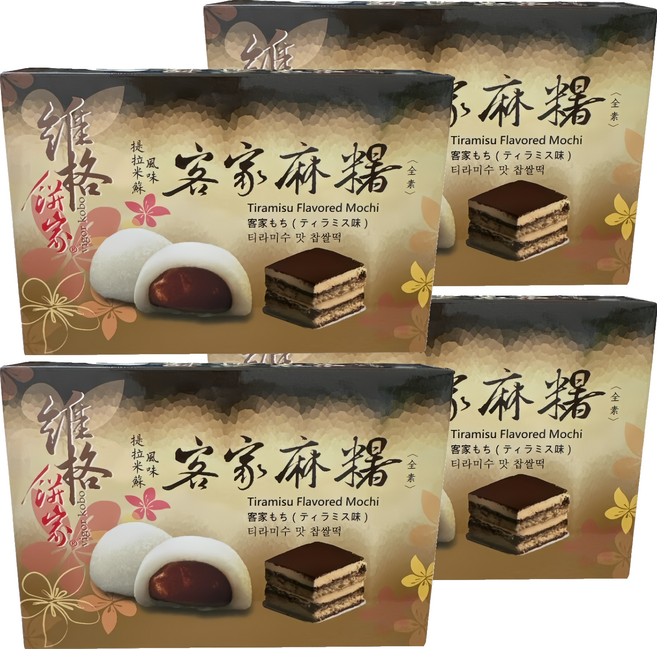 vigor kobo 維格餅家 QDD麻糬 提拉米蘇黑巧克力風味 6顆, 180g, 4盒