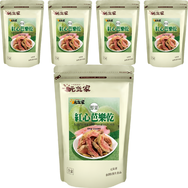 元氣家 紅心芭樂乾, 200g, 5包
