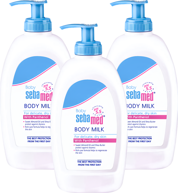 sebamed 施巴 台灣公司貨 嬰兒舒敏乳液, 400ml, 3瓶