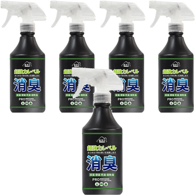 優淨坊 業務專用超強力消臭噴霧, 5個, 500ml
