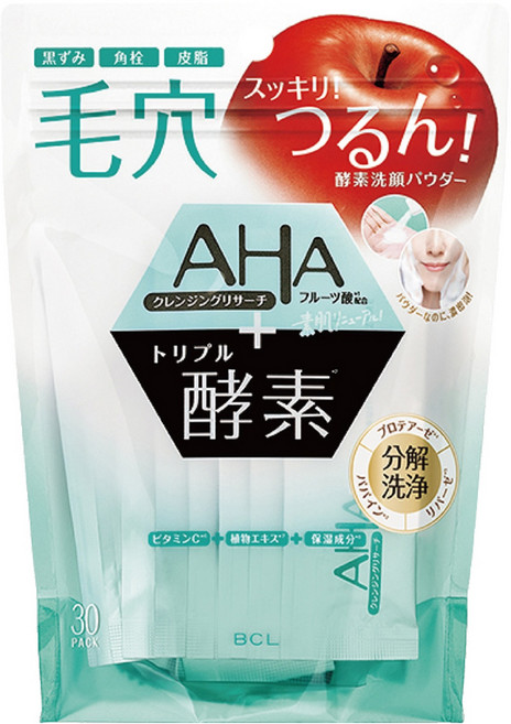BCL 台灣公司貨 AHA 柔膚溫和酵素潔顏粉 30包, 12g, 1袋