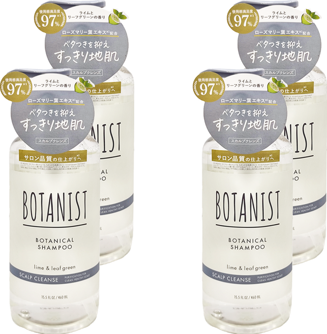 BOTANIST 頭皮清潔洗髮乳 萊姆&綠葉, 460ml, 4瓶