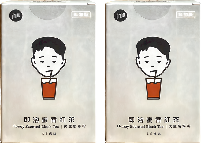 dripo 即溶無糖茶 蜜香紅茶, 2.5g, 2盒, 15入