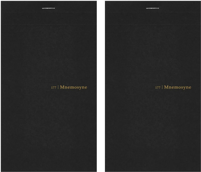 maruman MNEMOSYNE 速記方格筆記冊 分頁長型, 黑色, 2本