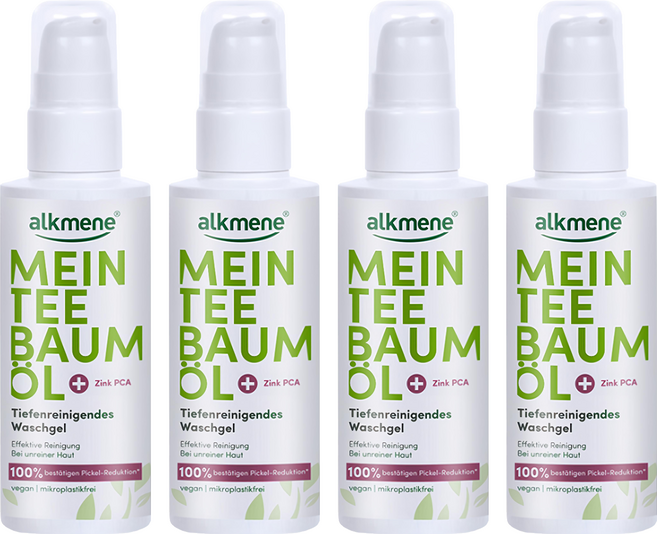 alkmene 台灣公司貨 我的茶樹精油深層潔顏凝膠, 150ml, 4瓶