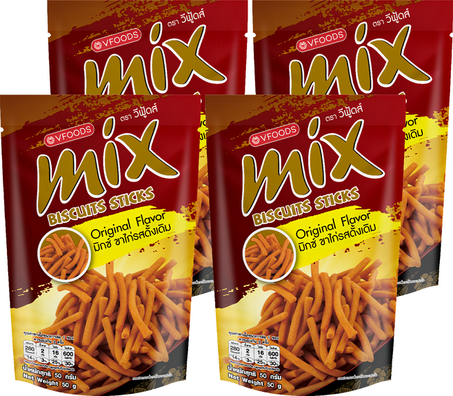 VFOODS Mix 餅乾條 原味, 50g, 4包