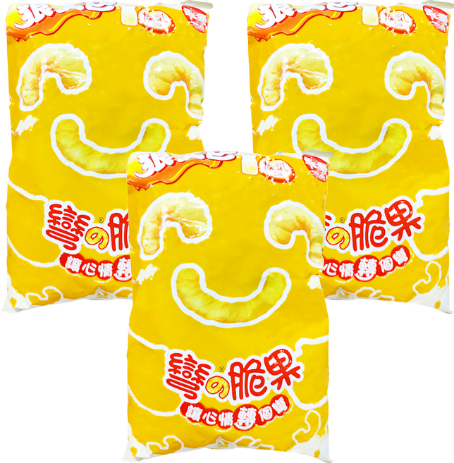 乖乖 彎的脆果 狠大包 煉乳口味, 75g, 3包