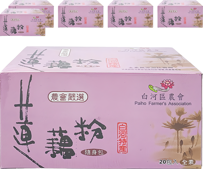 白河區農會 蓮藕粉隨身包 20包, 6g, 6盒
