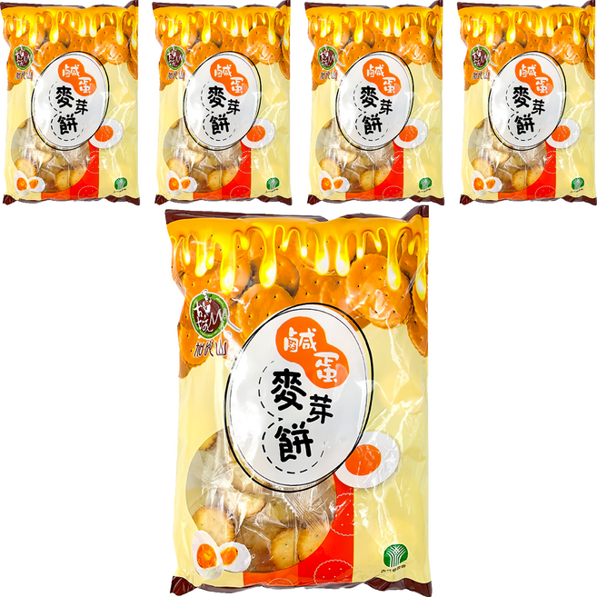 古坑鄉農會 加比山 鹹蛋麥芽餅, 5包, 300g